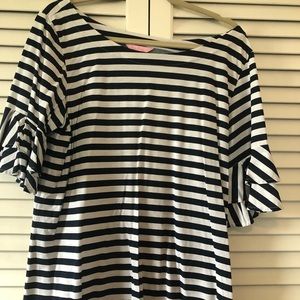 Lilly Pulitzer navy and white striped top